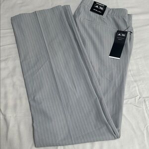 Adidas Light Gray Herringbone Tapered Pants